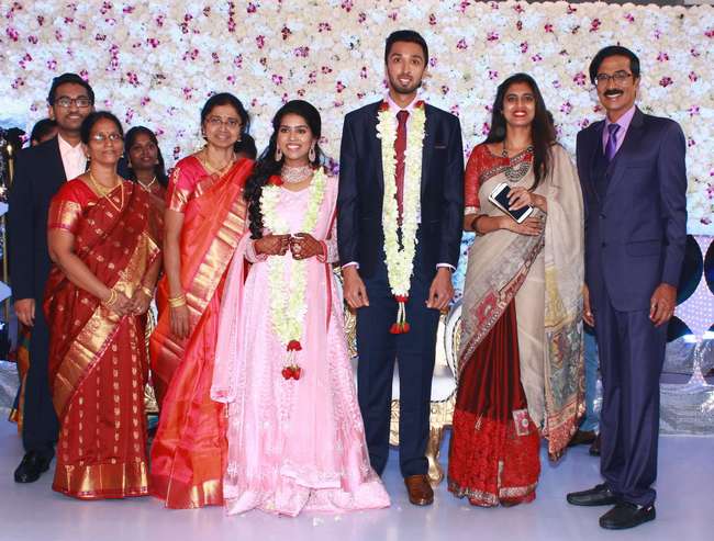 Actor Mano Bala Son Harish - Priya Wedding Reception Stills